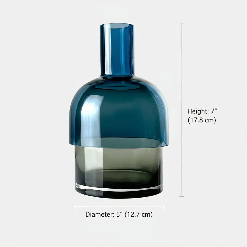 Flip Med Blue & Gray Vase Cloudnola