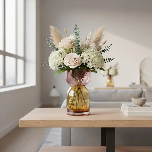 Flip Med Pink & Yellow Vase Cloudnola