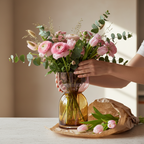 Flip Reversible Glass Vase – Pink & Yellow