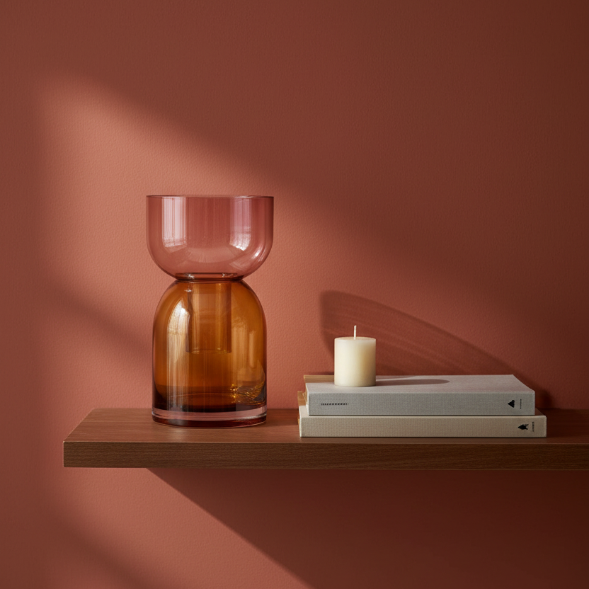 Flip Reversible Glass Vase – Pink & Yellow