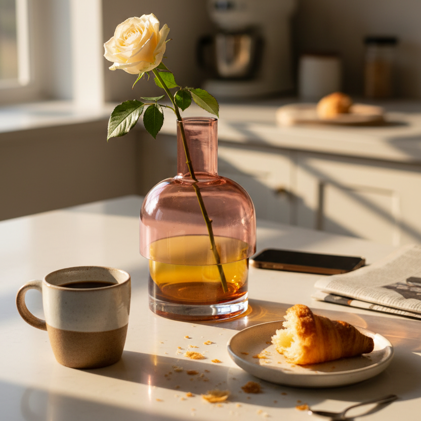Flip Reversible Glass Vase – Pink & Yellow Medium