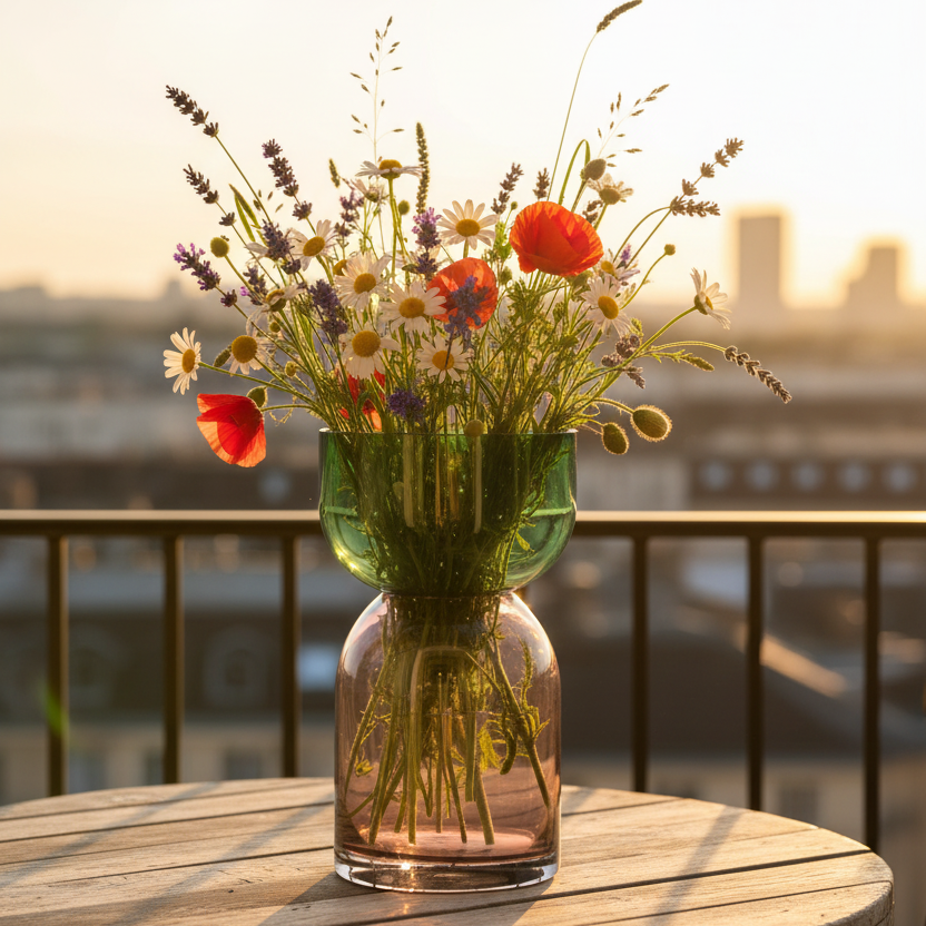 Flip Reversible Glass Vase – Pink & Green