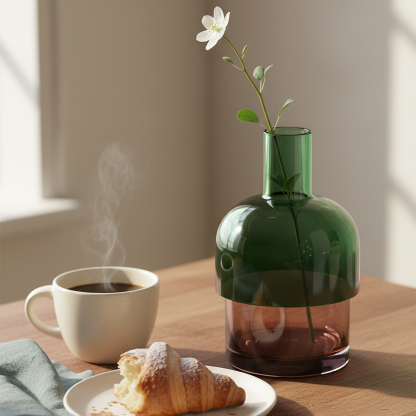 Flip Reversible Glass Vase – Pink & Green
