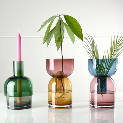 Flip Vase Set 3 – Reversible & Interchangeable Glass Vases - Vases