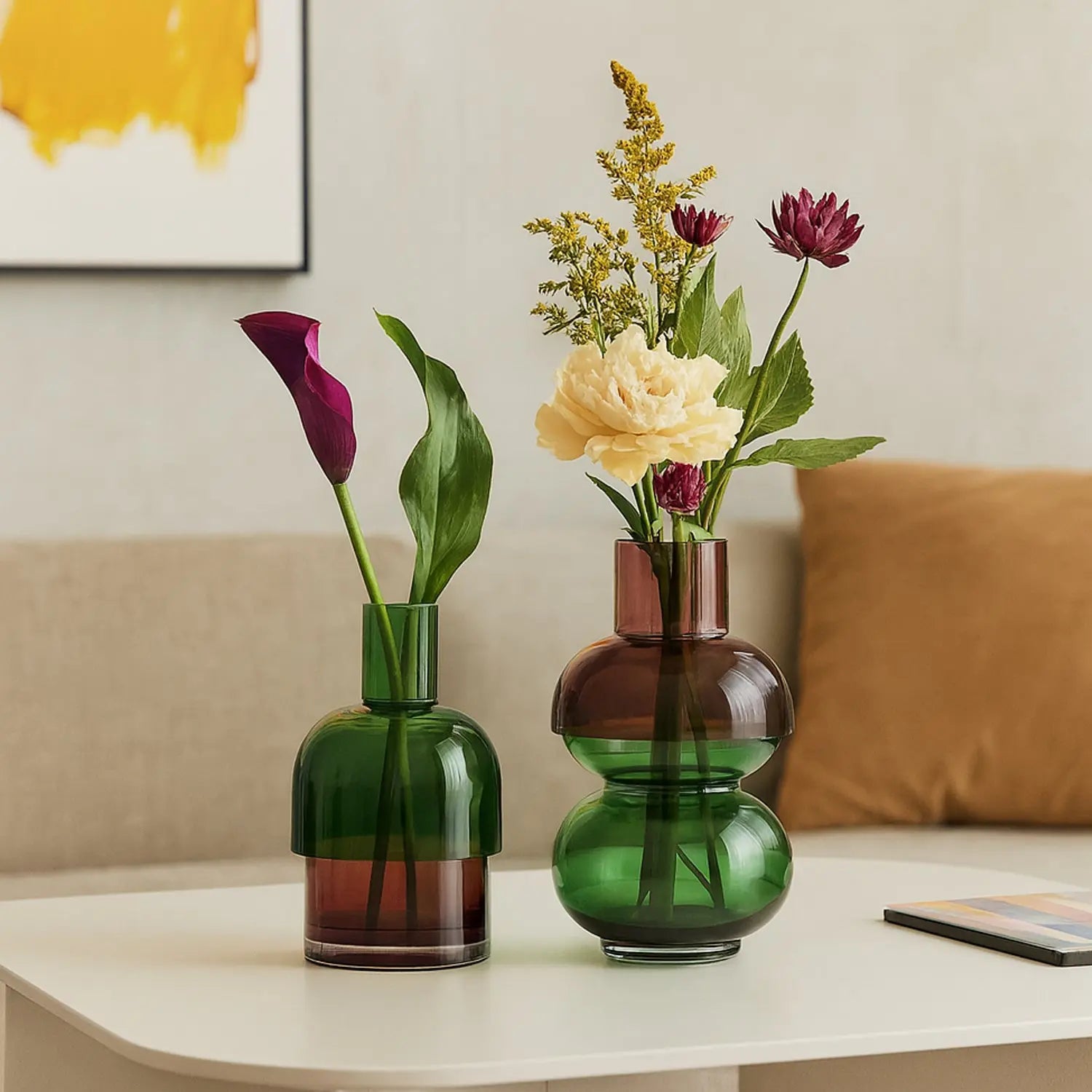 Fusion Bubble Green Vase Set Cloudnola