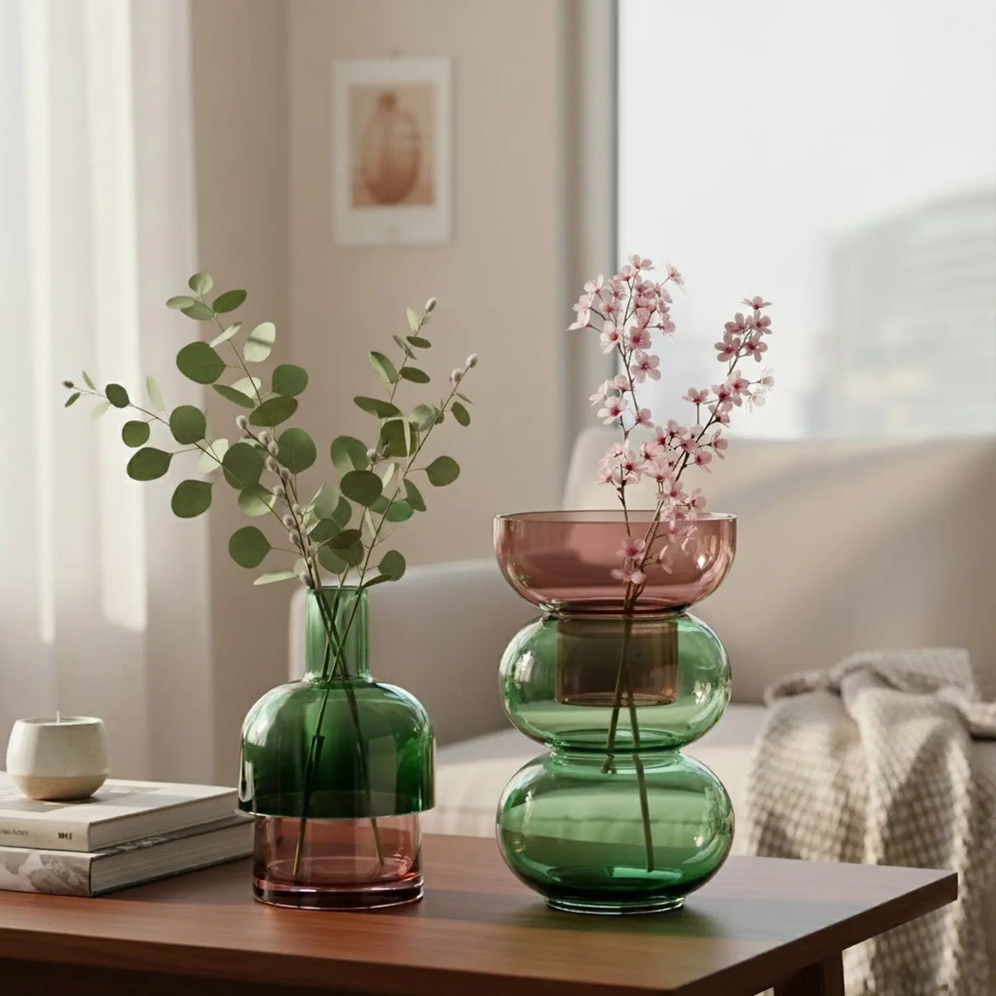 Fusion Bubble Green Vase Set Cloudnola