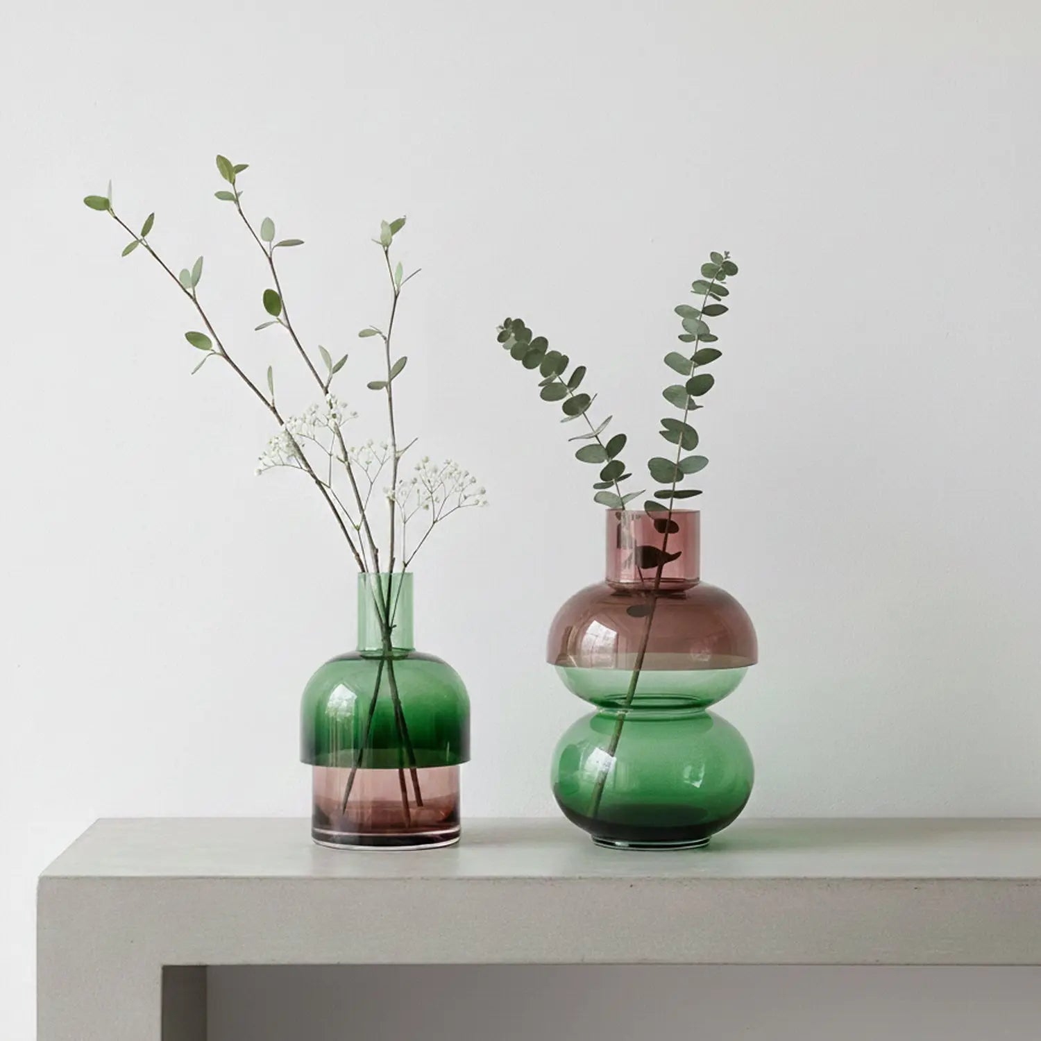 Fusion Bubble Green Vase Set Cloudnola