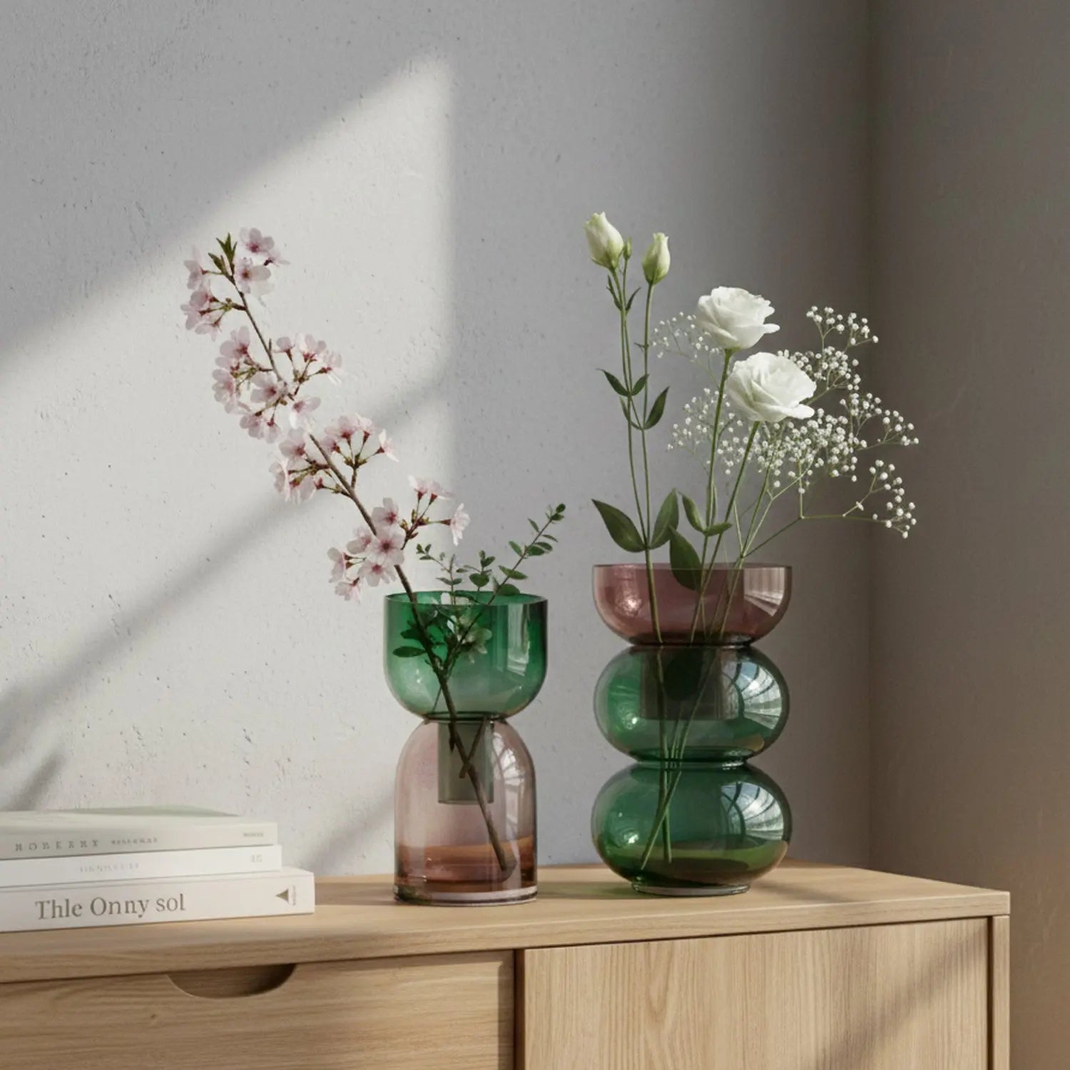 Fusion Bubble Green Vase Set Cloudnola