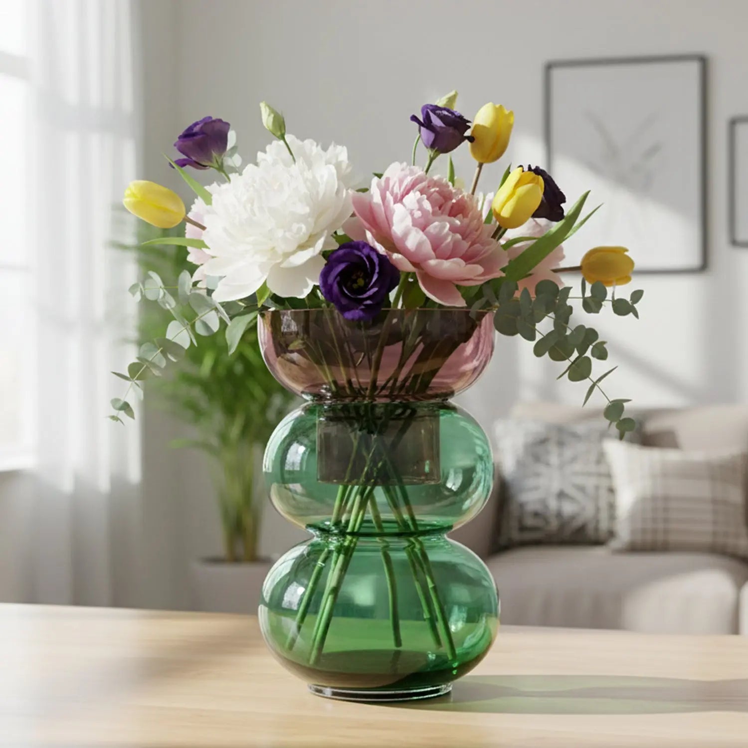 Fusion Bubble Green Vase Set Cloudnola