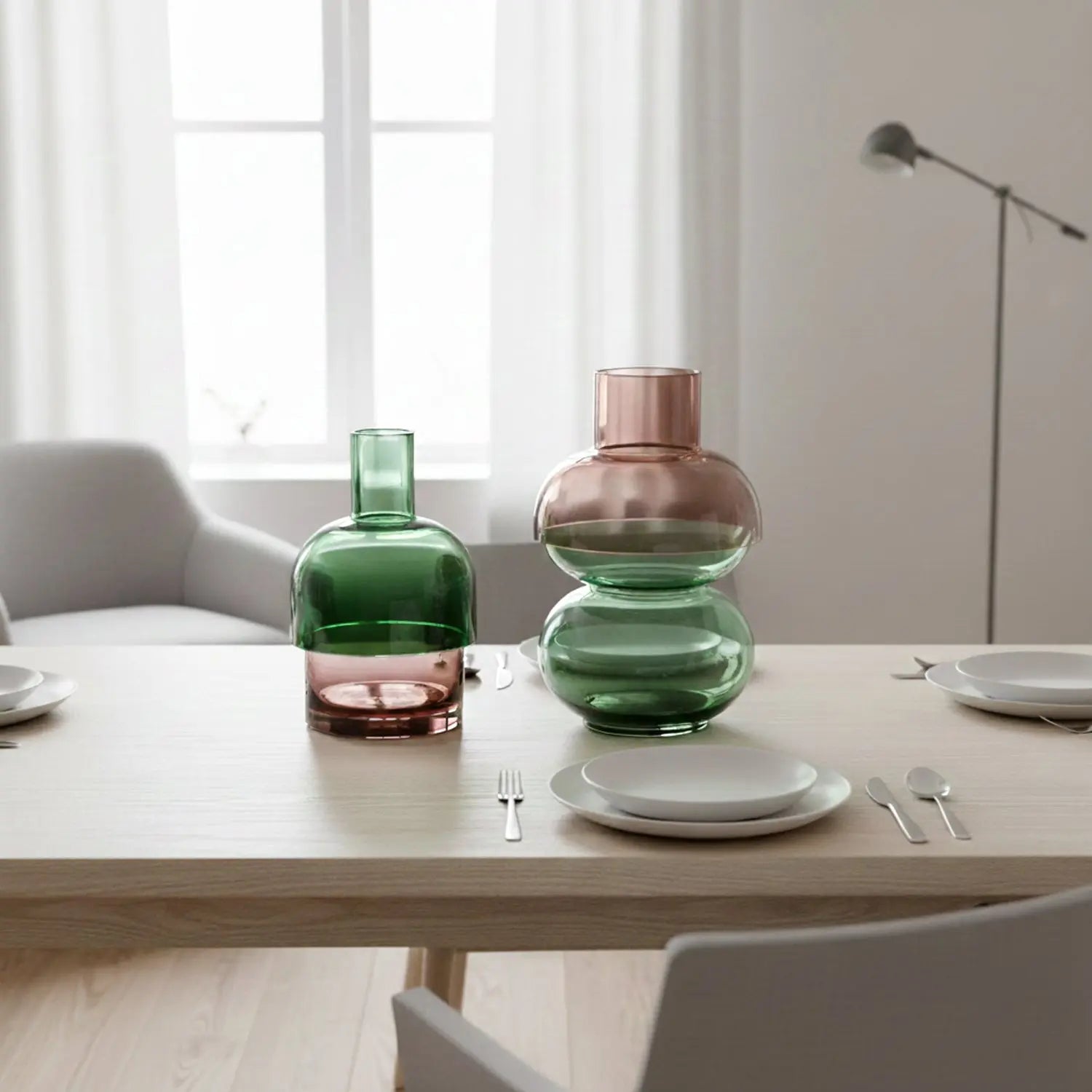 Fusion Bubble Green Vase Set Cloudnola