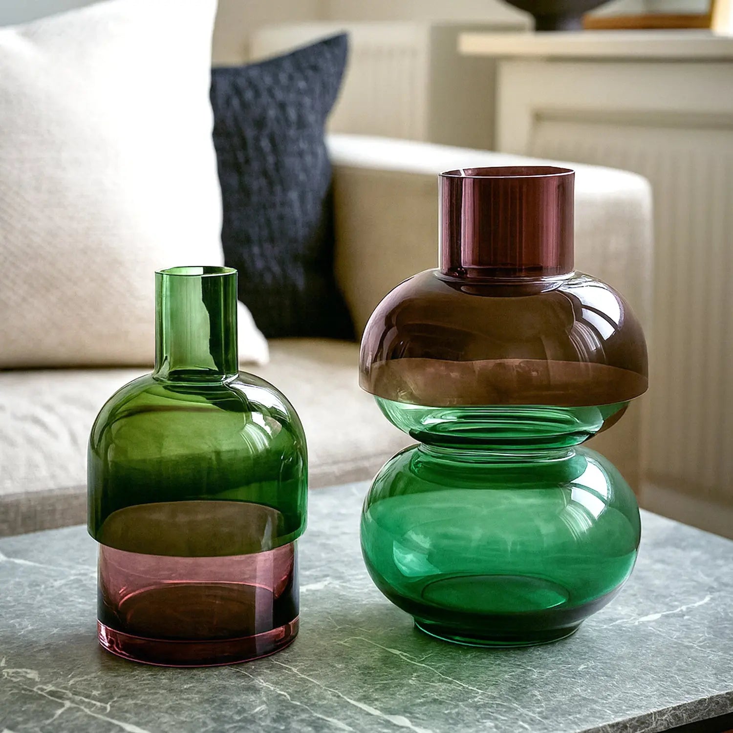 Fusion Bubble Green Vase Set Cloudnola