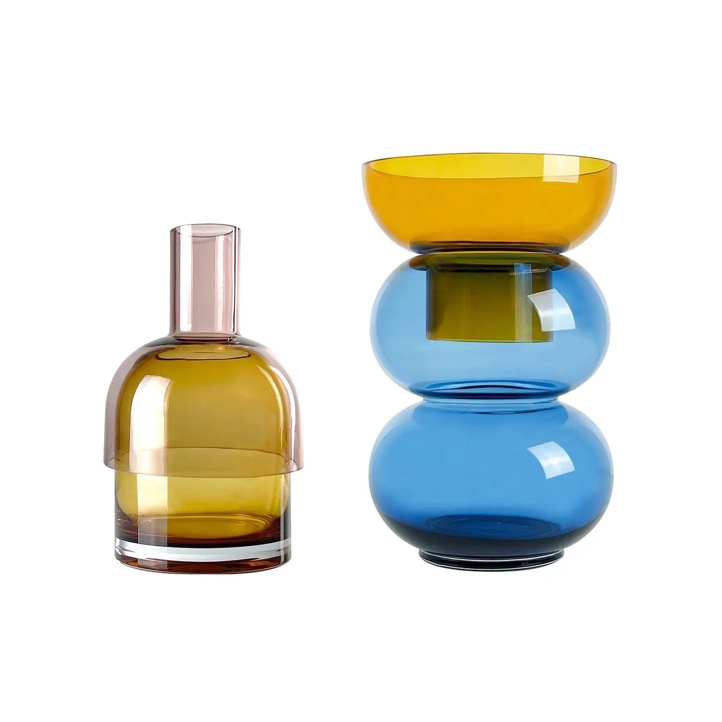Fusion Bubble Yellow Vase Set Cloudnola