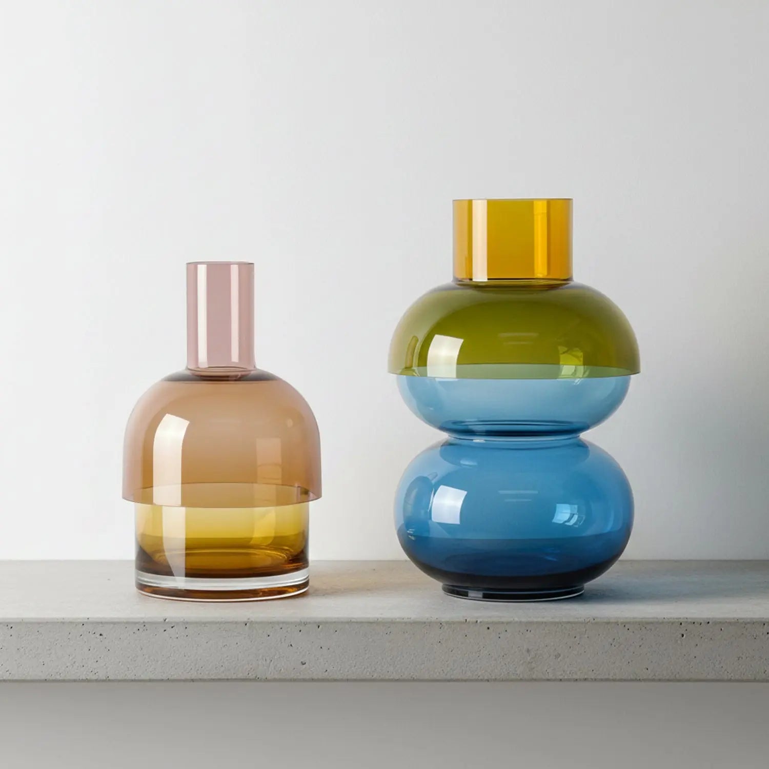 Fusion Bubble Yellow Vase Set Cloudnola