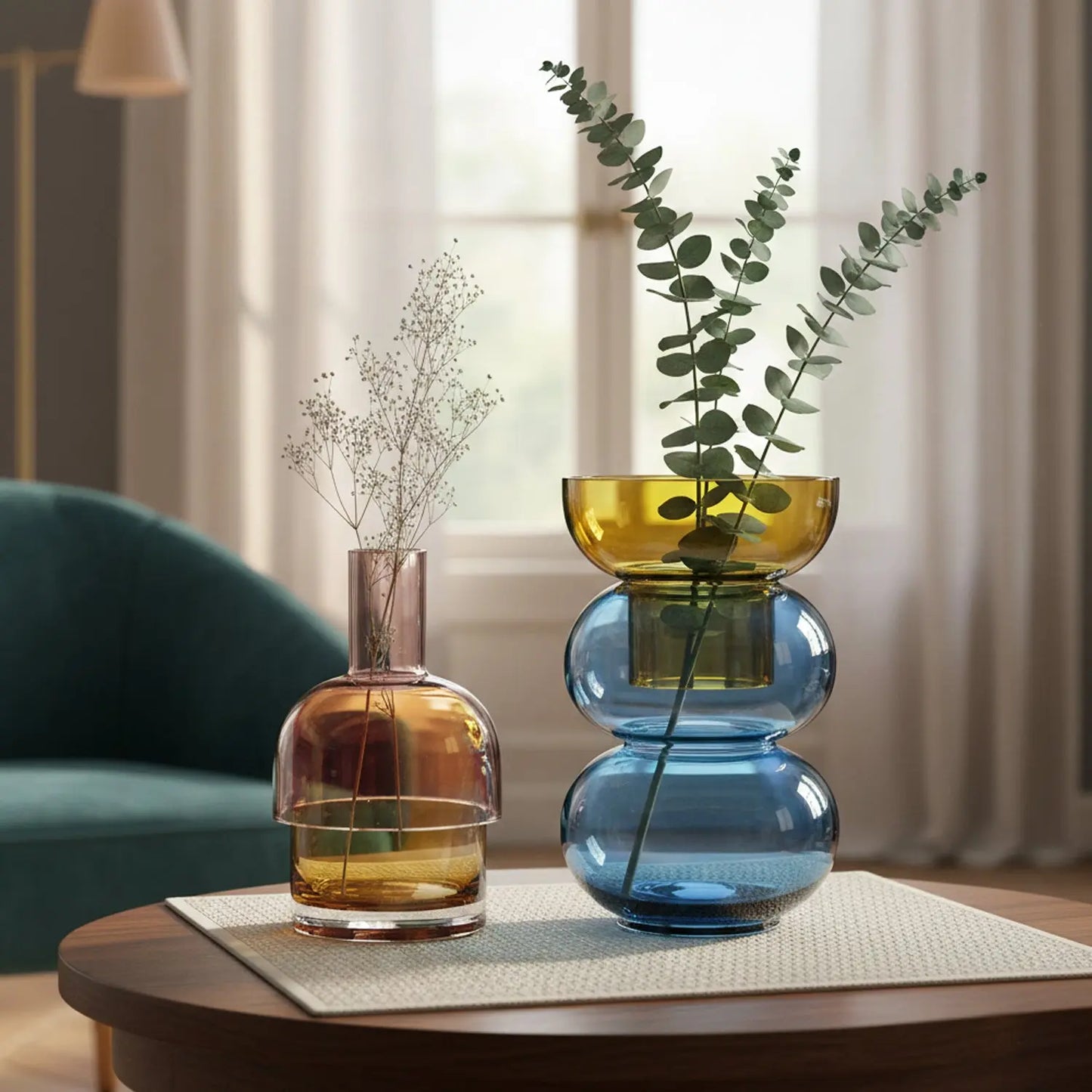 Fusion Bubble Yellow Vase Set Cloudnola