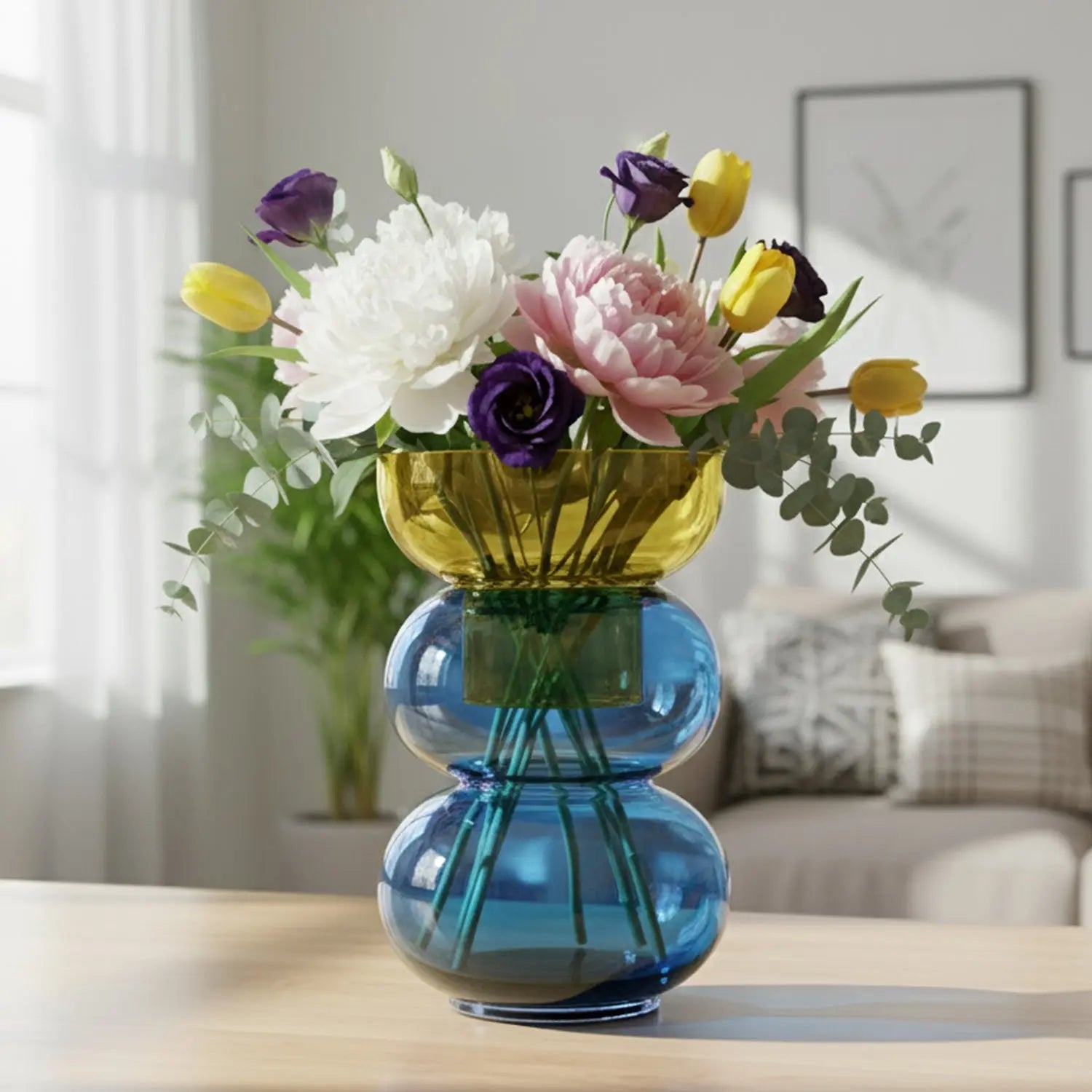Fusion Bubble Yellow Vase Set Cloudnola