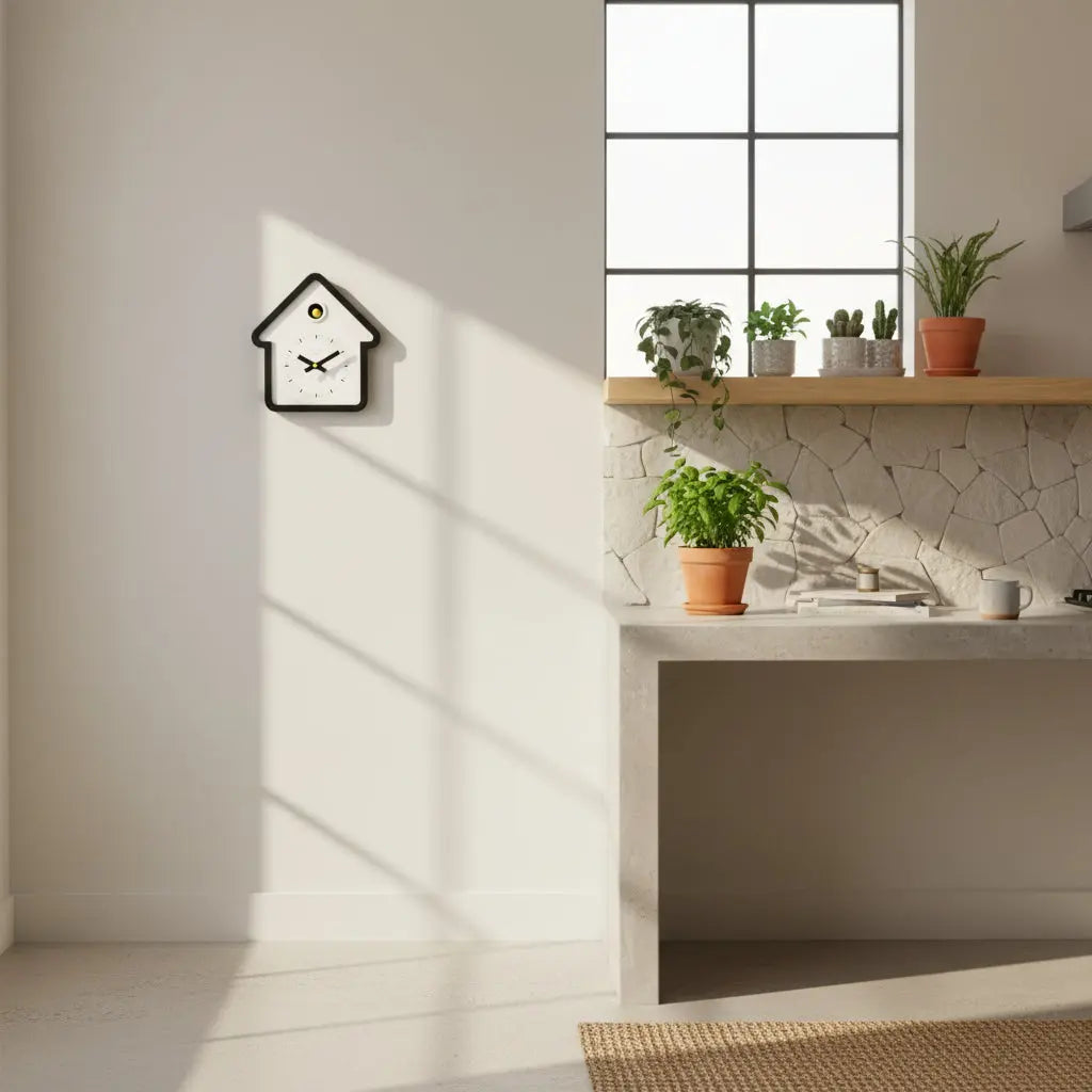 House White Cuckoo Clock Cloudnola