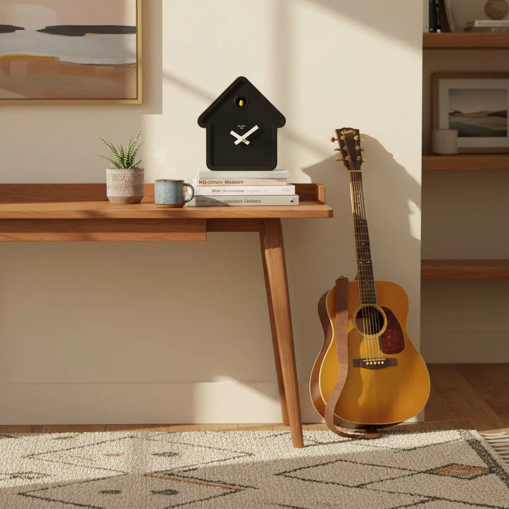 MoMA House Black Modern Cuckoo Clock | Cloudnola