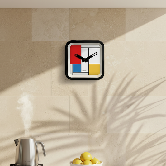 Mondrian Square Kitchen Wall Clock