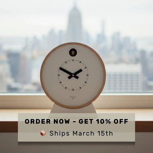 Pre-Order -Dot White Cuckoo Clock