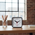 Railway Black Alarm Clock