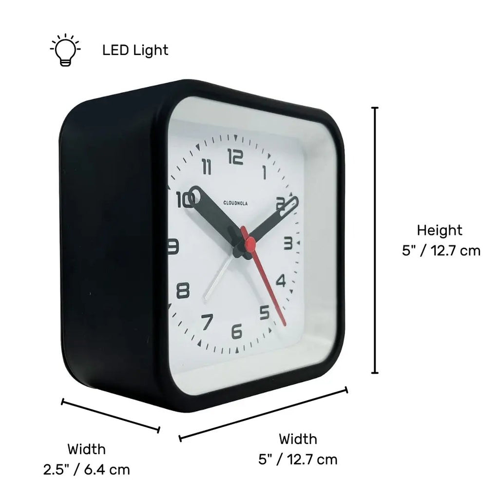 Railway Black Alarm Clock Cloudnola