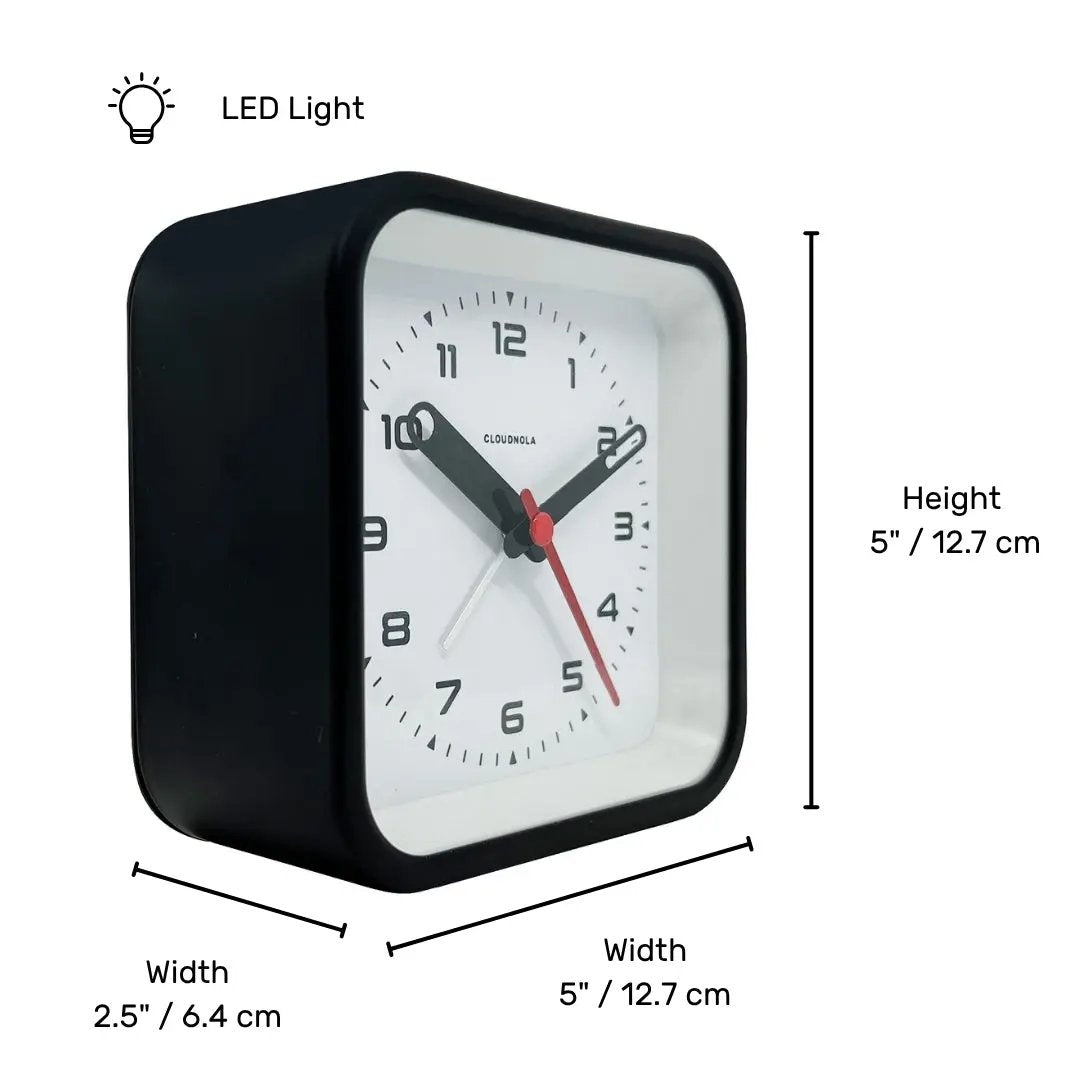Railway Black Alarm Clock Cloudnola