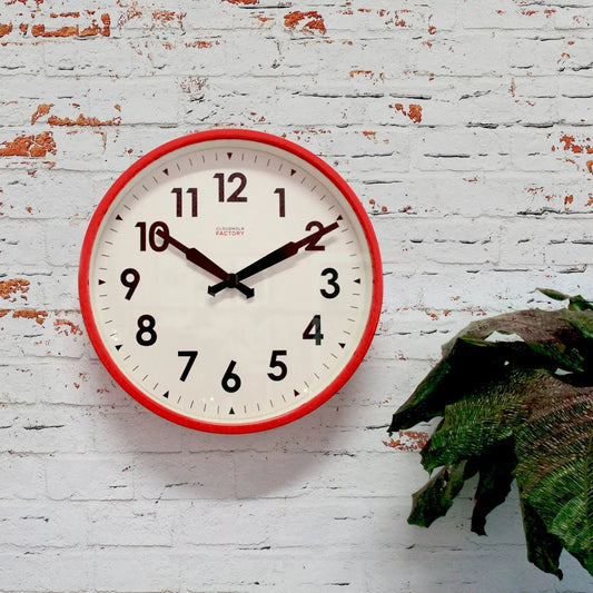 Red - Wall Clock Cloudnola
