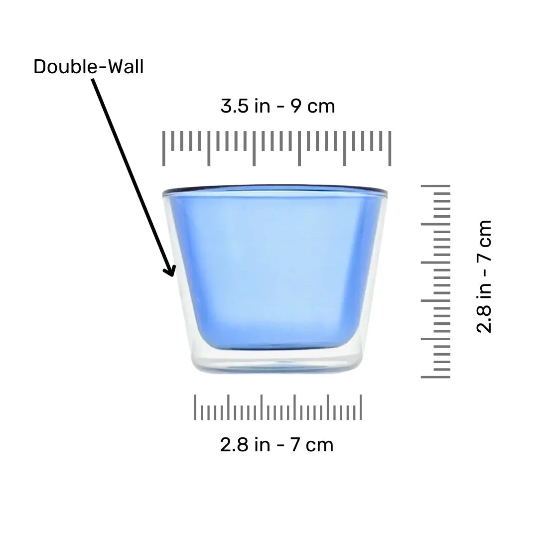 Rocks Blue Carafe & Color Glass Set – Double-Wall Insulated Bundle - Drinkware Cloudnola