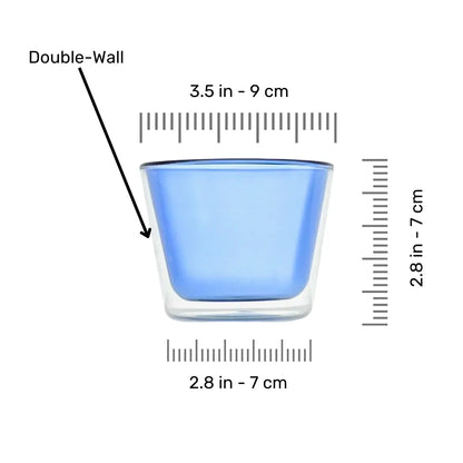 Rocks Blue Carafe & Color Glass Set – Double-Wall Insulated Bundle - Drinkware Cloudnola