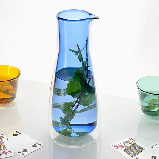 Rocks Carafe Blue – Double-Wall - (1000ml) - Carafe Cloudnola