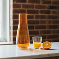 Double-Walled Glass Carafe – Orange – 1 L / 34 fl oz (Pitcher)