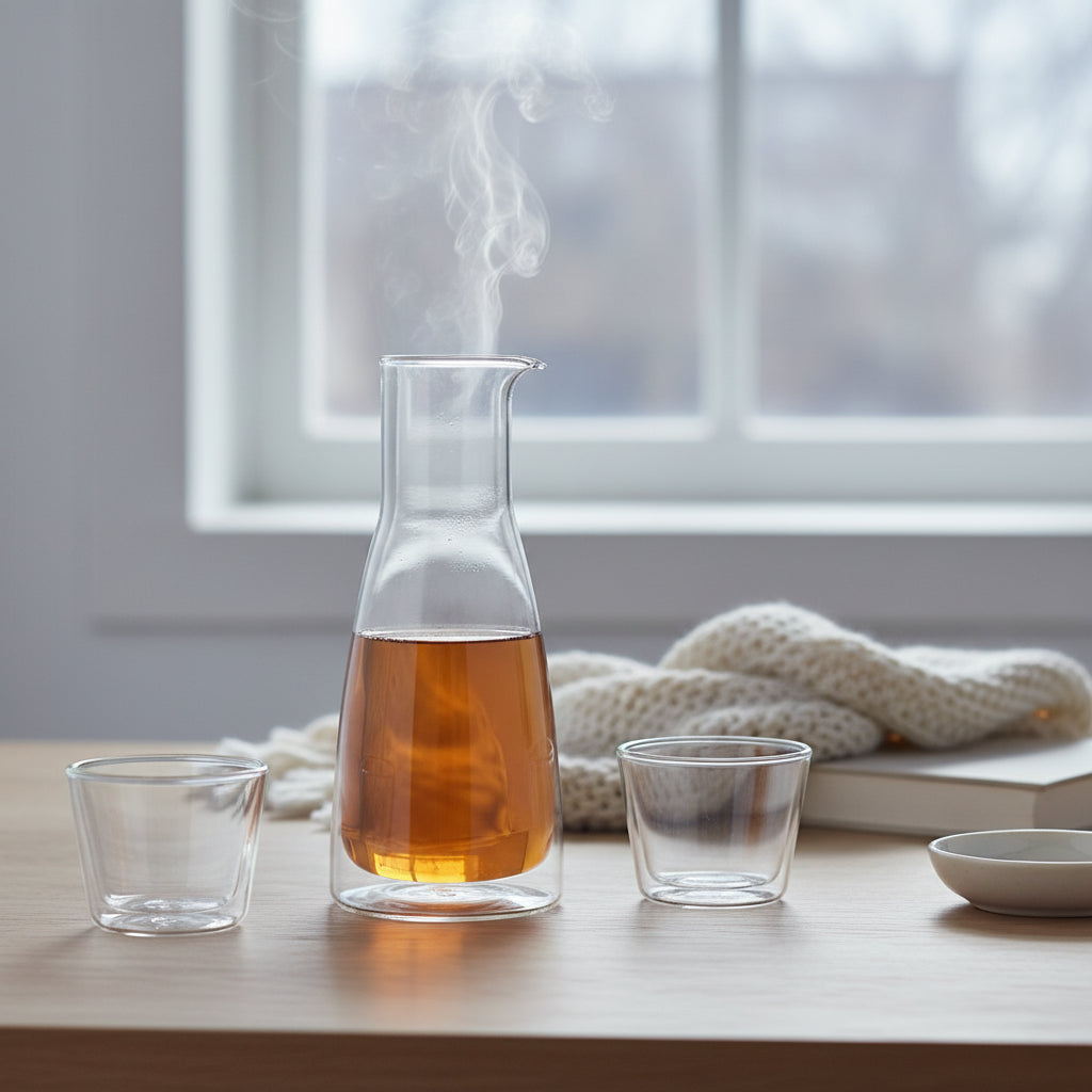 Rocks Clear Carafe with Cups Cloudnola