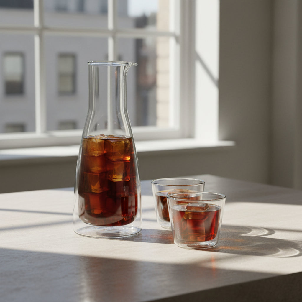 Rocks Clear Carafe with Cups Cloudnola