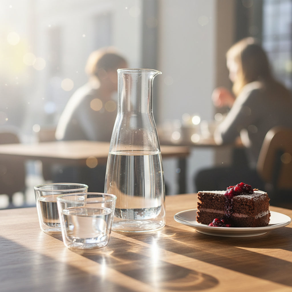 Rocks Clear Carafe with Cups Cloudnola