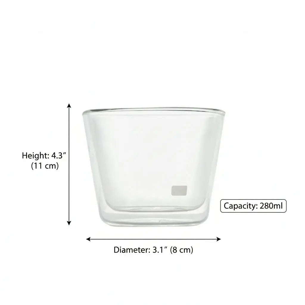 Double Wall Glass – Rocks Double-Wall Glasses Clear Set (280ml