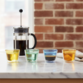 Double-Wall Glass Cups - Multicolor -  280 ml / 9.5 oz – Set of 4
