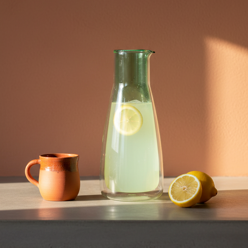 Double-Walled Glass Carafe – Green – 1 L / 34 fl oz (Pitcher)