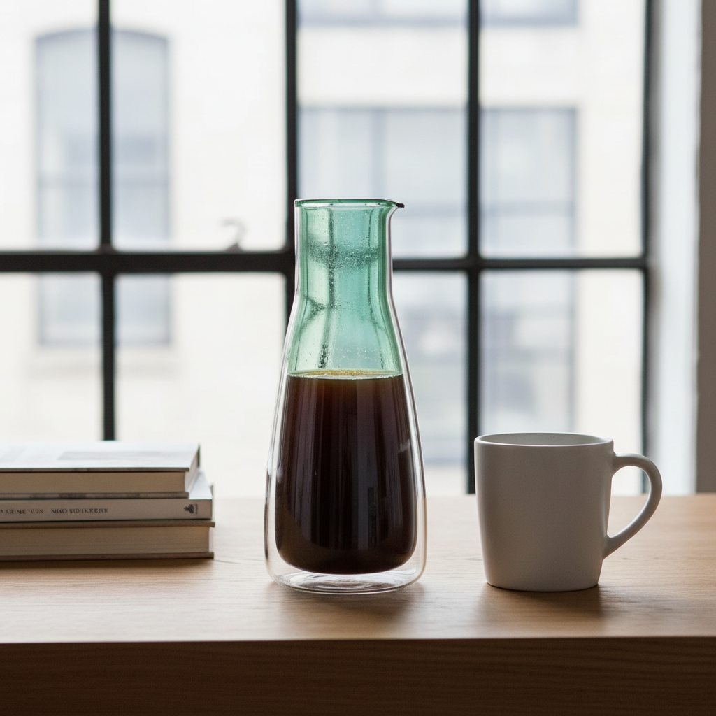 Double-Walled Glass Carafe – Green – 1 L / 34 fl oz (Pitcher)