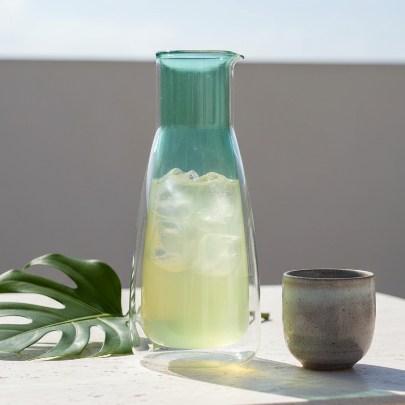 Double-Walled Glass Carafe – Green – 1 L / 34 fl oz (Pitcher)