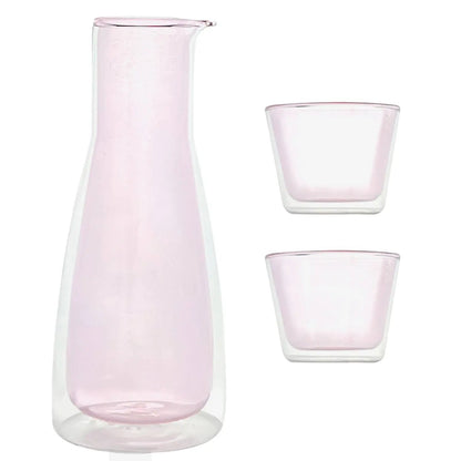 Rocks Pink  Carafe with Cups Cloudnola