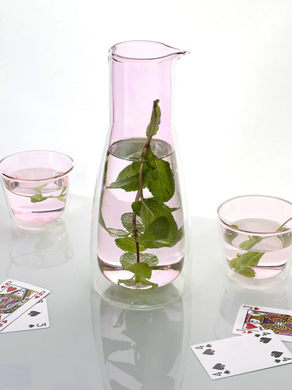 Rocks Pink  Carafe with Cups Cloudnola