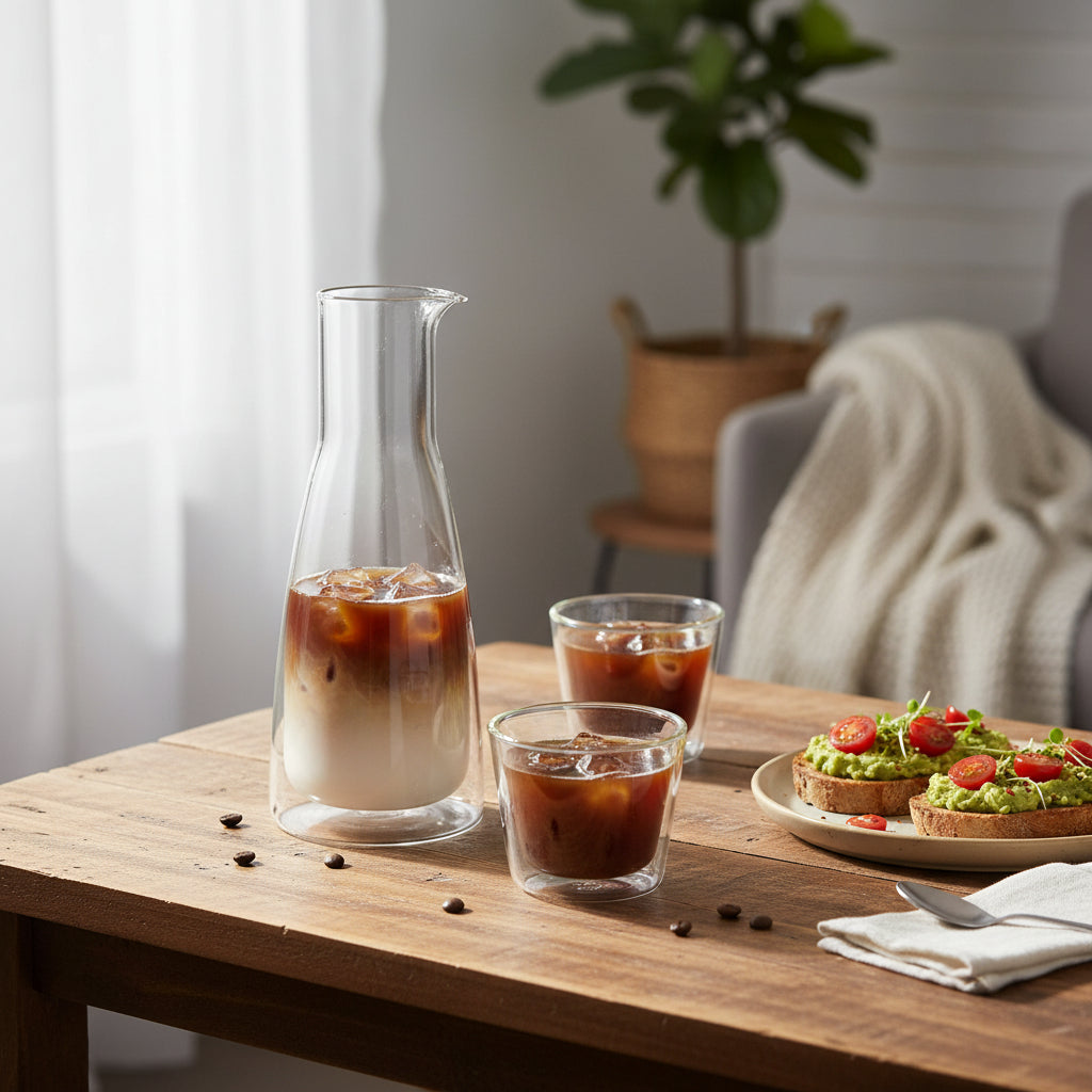 Rocks Set Clear – Double-Wall - Set Carafe & 2 Glasses Cloudnola