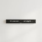Preorder - Texttime 2.0 BonB Text Flip Clock in black with Dutch Design and Functional Design displaying time in words.
