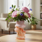 Swirl Peach Vase Cloudnola