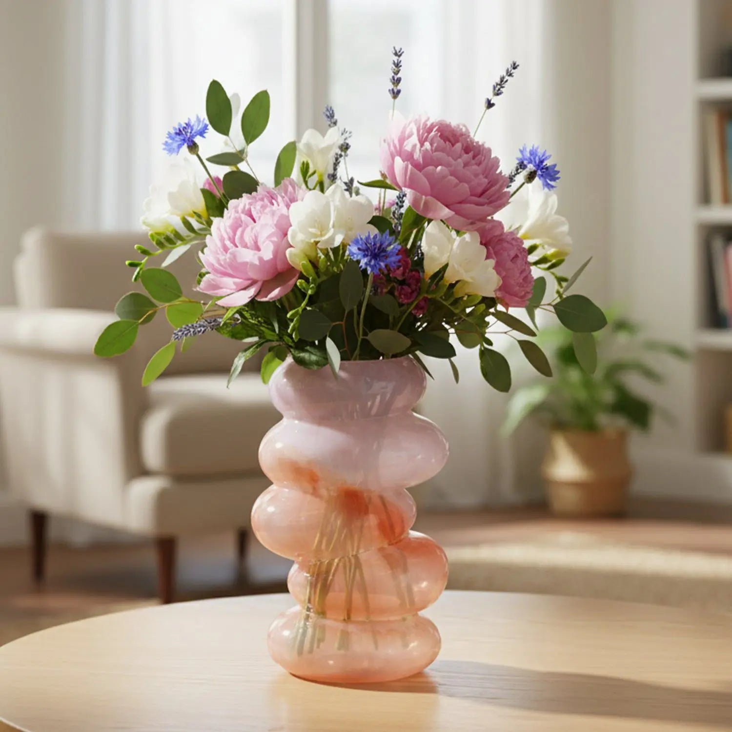 Swirl Peach Vase Cloudnola