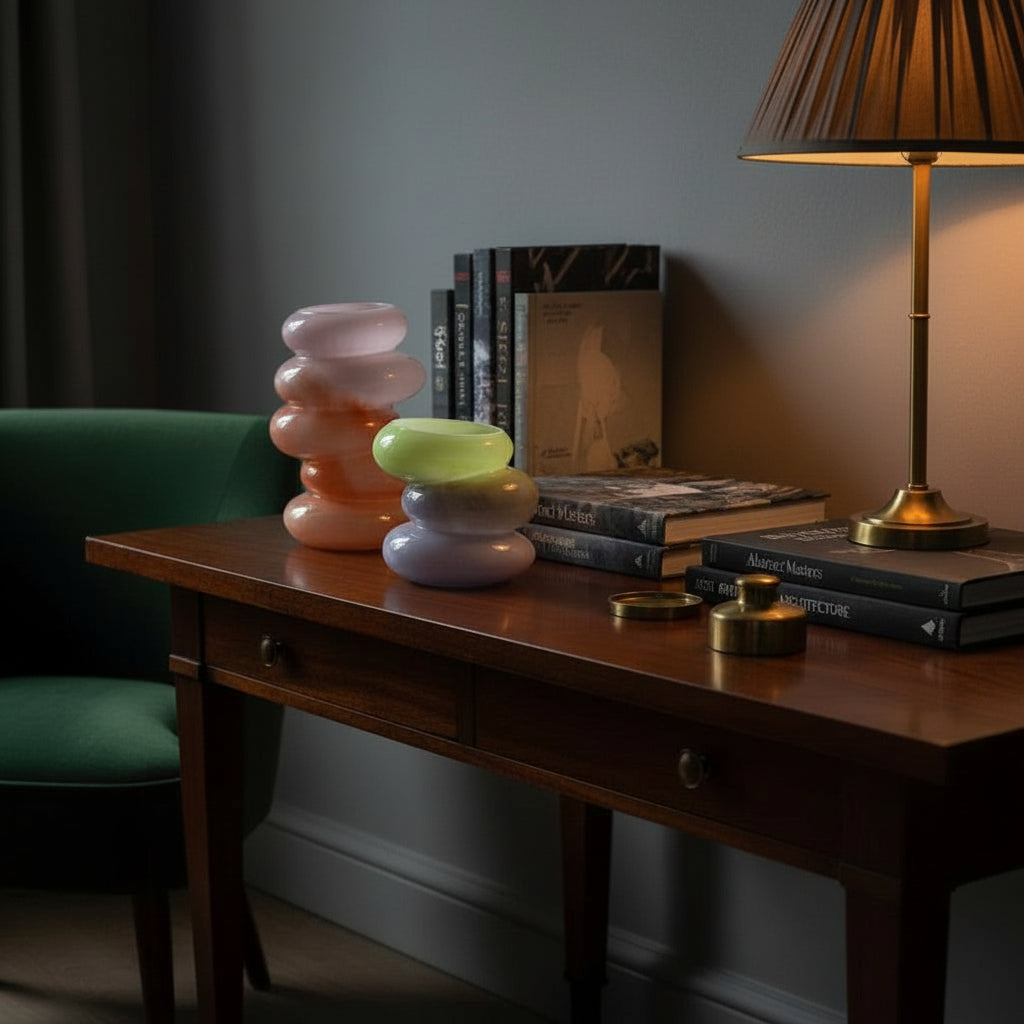 Swirl Vase Lime - Med - Vase Cloudnola