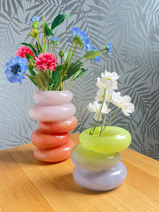 Swirl Vases Set – Hand-Blown Glass Vase Pair | Cloudnola Cloudnola