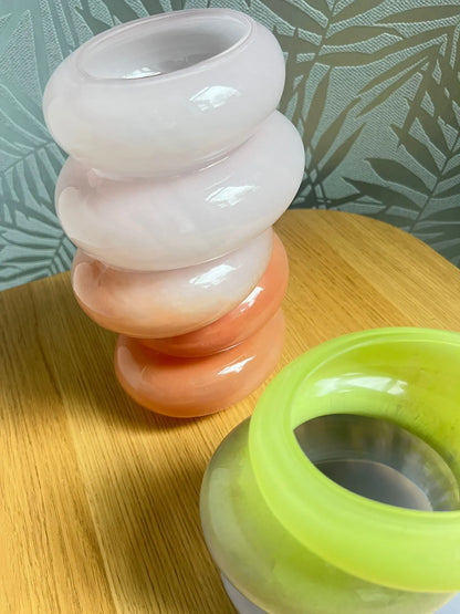 Swirl Vases Set – Hand-Blown Glass Vase Pair | Cloudnola Cloudnola