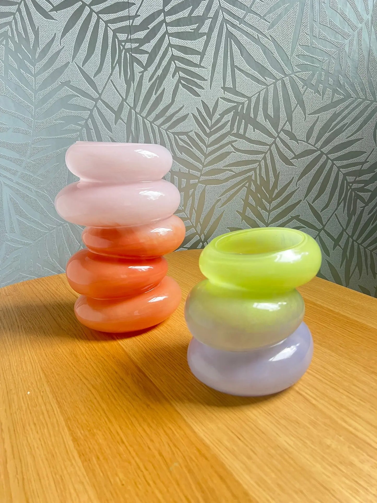 Swirl Vases Set – Hand-Blown Glass Vase Pair | Cloudnola Cloudnola
