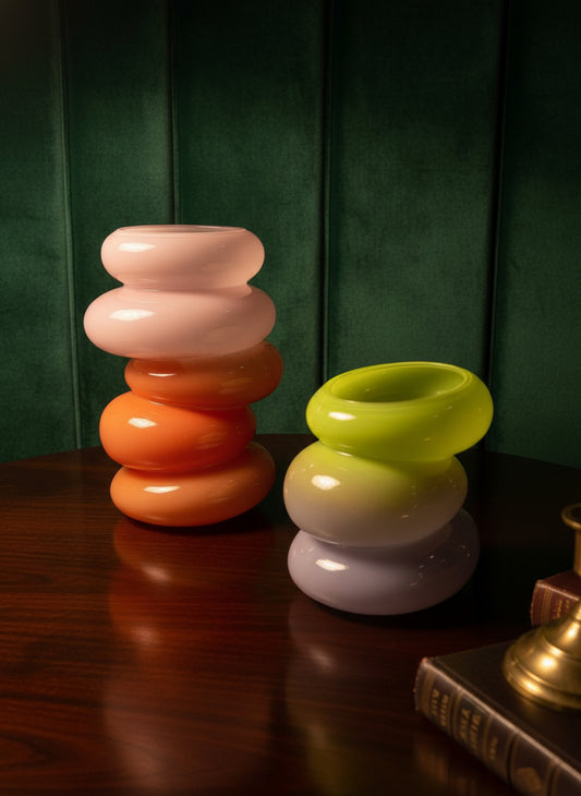 Swirl Vases Set – Hand-Blown Glass Vase Pair | Cloudnola Cloudnola